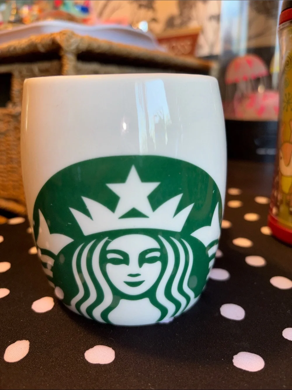 EUC STARBUCKS BUNDLE. One porcelain Canister, two Coffee cups and a kids to go c